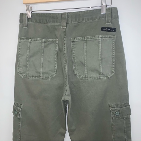 Levi’s Vintage Silver Tab Khakis Size 11 US Green Cargo Pants Baggy Straight Leg - Picture 6 of 10